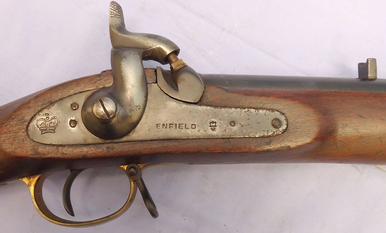 Royal Small Arms Factory (Enfield) British Pattern 1859 3 Band Musket (2nd model Indian .656” Musket). Sn - 21393:29 Single Shot .65 Cal Muzzleloader Rifle 