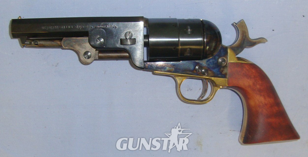  Pietta With Colour Case Hardened Action, Captive Loading Lever & Hammer. Sn 22643:27 9mm Revolver