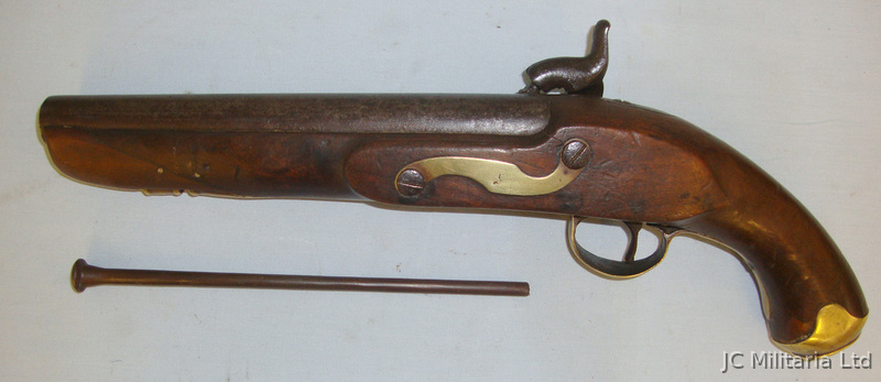  C1840 British .750 Musket Calibre Officer’s Private Purchase Percussion Holster Pistol. .75 Cal Muzzleloader Muzzleloader