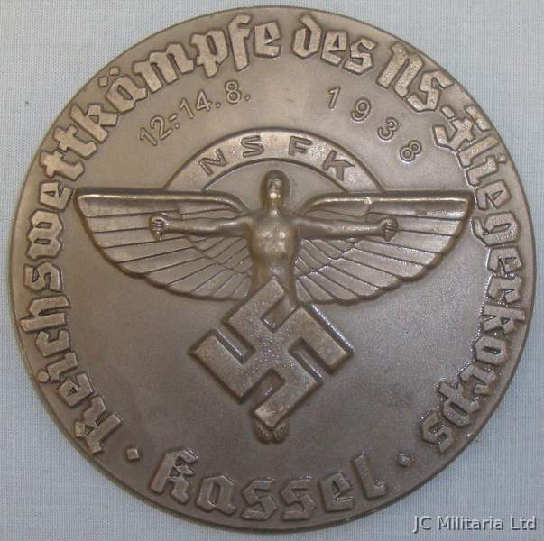 WWII German 1938 NSFK Reichswettkampfe Des NS-Fliegerkorps. Kassel Medallion/Awa WWII German 1938 NSFK Reichswettkampfe Des NS-Fliegerkorps. Kassel Medallion/Awa Antique & Militaria in 