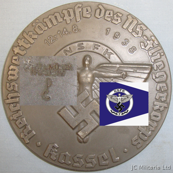 WWII German 1938 NSFK Reichswettkampfe Des NS-Fliegerkorps. Kassel Medallion/Awa WWII German 1938 NSFK Reichswettkampfe Des NS-Fliegerkorps. Kassel Medallion/Awa Antique & Militaria