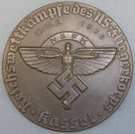 WWII German 1938 NSFK Reichswettkampfe Des NS-Fliegerkorps. Kassel Medallion/Awa WWII German 1938 NSFK Reichswettkampfe Des NS-Fliegerkorps. Kassel Medallion/Awa Antique & Militaria
