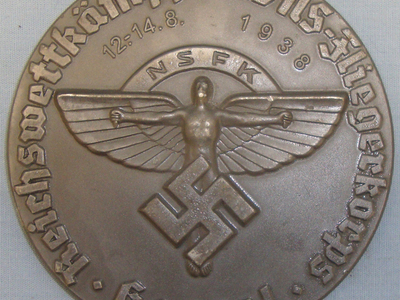 WWII German 1938 NSFK Reichswettkampfe Des NS-Fliegerkorps. Kassel Medallion/Awa WWII German 1938 NSFK Reichswettkampfe Des NS-Fliegerkorps. Kassel Medallion/Awa Antique & Militaria