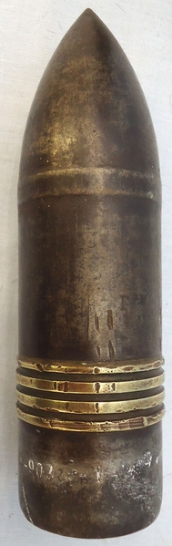  DEACTIVATED INERT. Rare, Imperial Russian, Unfired, 1905 Dated, Naval Hotchkiss 3 Pounder, (47x376R) High Explosive Common Pointed Round. - O 1799 DEACTIVATED INERT. Rare, Imperial Russian, Unfired, 1905 Dated, Naval Hotchkiss 3 Pounder, (47x376R) High Explosive Common Pointed Round. - O 1799  Other Ammunition