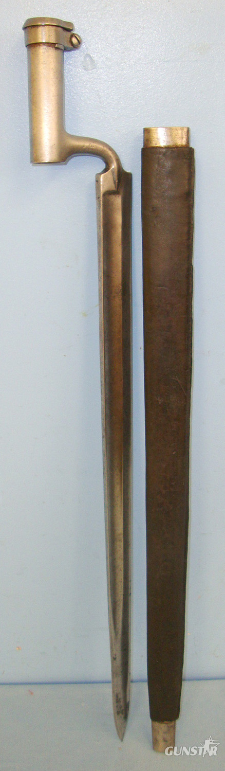  EXTREMELY RARE**Austrian Socket Sword Bayonet For The Rare Lorenz Jagerstutzen Model 1854/56 Sharpshooter’s Carbine With Scabbard. Sn 20733 Bayonet