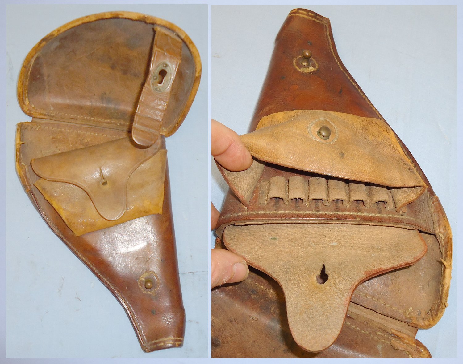 Japanese WWII Army Officer\'s Nambu Type 14 Semi-Automatic Pistol Holster. 16308. Japanese WWII Army Officer\'s Nambu Type 14 Semi-Automatic Pistol Holster. 16308. Antique & Militaria