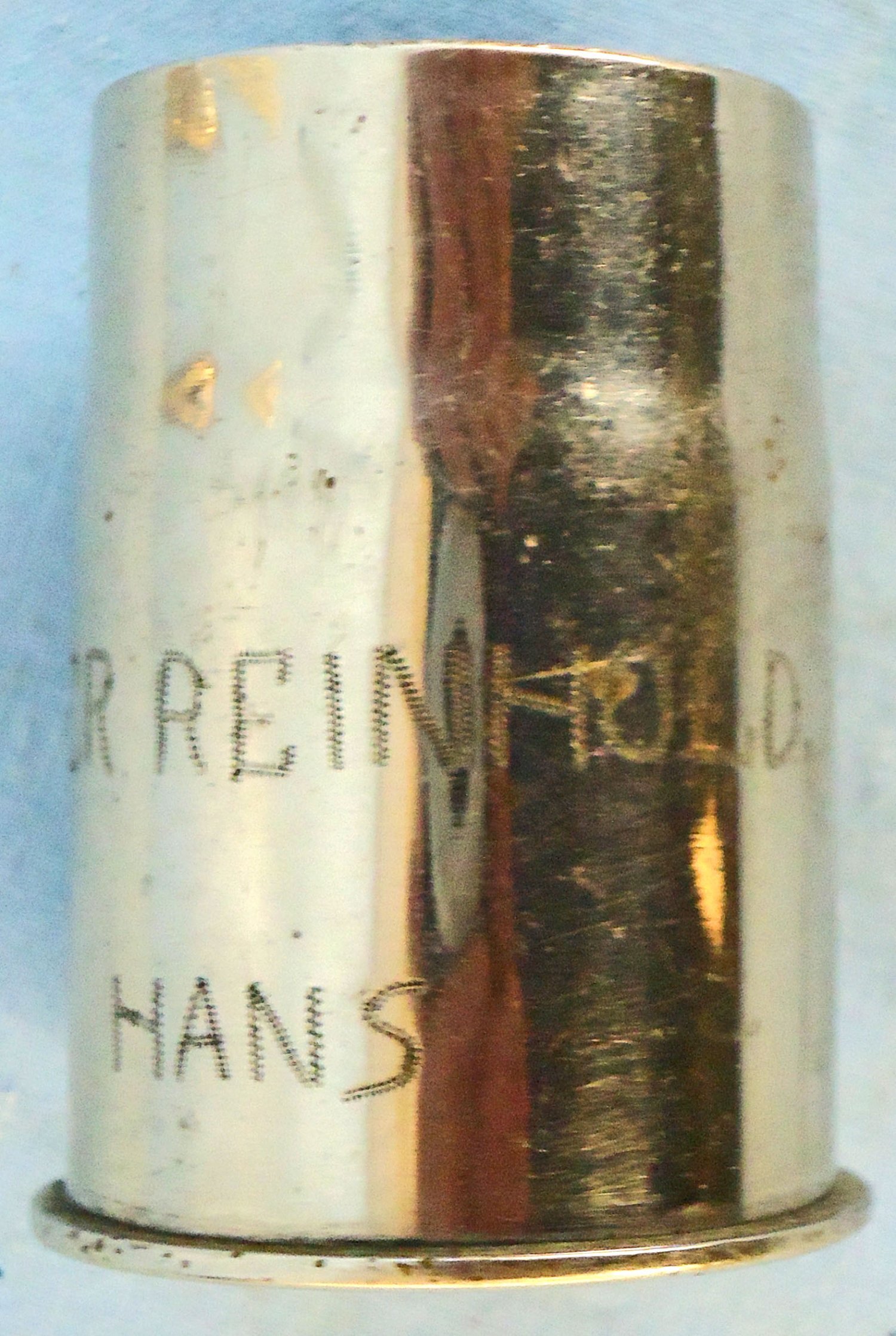{CATEGORY} - INERT DEACTIVATED. WW1 Austrian, 1916 Dated, George Roth 37MM Trench Gun (3.7 cm Infanteriegeschütz M.15) (37x57R) High Explosive Bouncing Presentation Round. Sn - 21687 INERT DEACTIVATED. WW1 Austrian, 1916 Dated, George Roth 37MM Trench Gun (3.7 cm Infanteriegeschütz M.15) (37x57R) High Explosive Bouncing Presentation Round. Sn - 21687  Other Ammunition in 