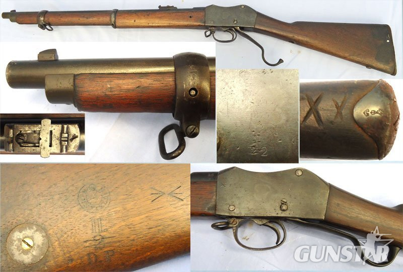 Zulu War Era, 1875 Dated, Martini Henry Mark I Rifle 577x 450 Obsolete Calibre, Officially Converted in 1894 to a Mark II Martini Henry Artillery Carbine. Sn 23444 Zulu War Era, 1875 Dated, Martini Henry Mark I Rifle 577x 450 Obsolete Calibre, Officially Converted in 1894 to a Mark II Martini Henry Artillery Carbine. Sn 23444 Single Shot Obsolete Rifle
