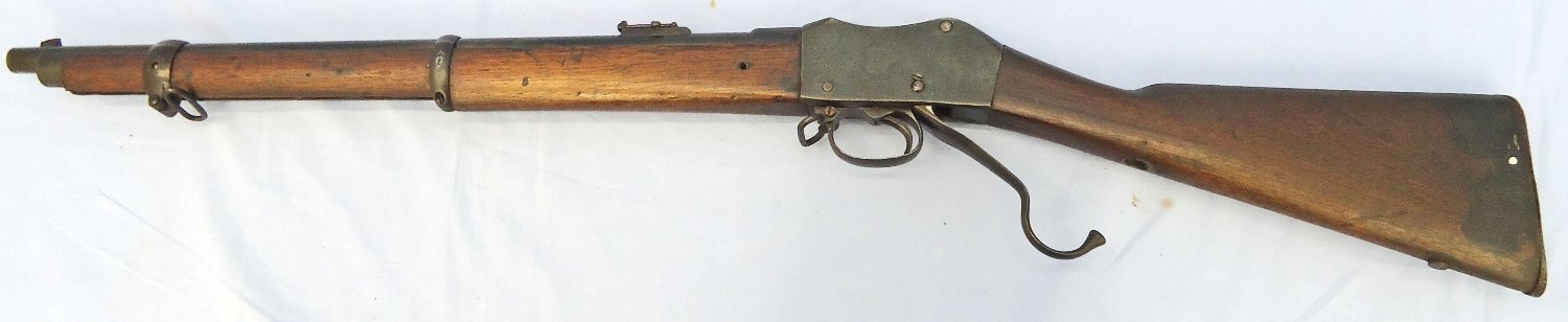 Zulu War Era, 1875 Dated, Martini Henry Mark I Rifle 577x 450 Obsolete Calibre, Officially Converted in 1894 to a Mark II Martini Henry Artillery Carbine. Sn 23444 Zulu War Era, 1875 Dated, Martini Henry Mark I Rifle 577x 450 Obsolete Calibre, Officially Converted in 1894 to a Mark II Martini Henry Artillery Carbine. Sn 23444 Single Shot Obsolete Rifle - {CATEGORY}