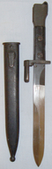 Scarce** Trials Pattern FN FAL X2E1 Bayonet & X1E1 Scabbard. Sn 9872. Bayonet