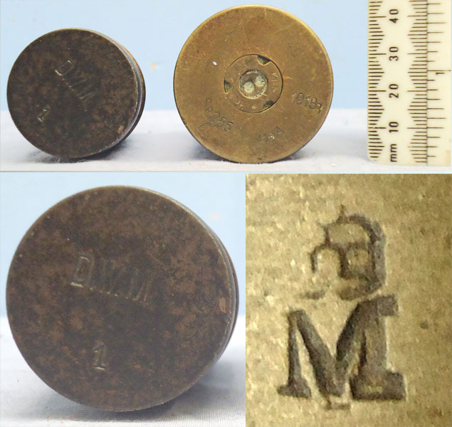 DEACTIVATED INERT. Imperial German Naval, 1918 Dated, 37mm (37 x 94R) Pom Pom Nose Fused HE (High Explosive) Round By D.W.M. - O 1902 DEACTIVATED INERT. Imperial German Naval, 1918 Dated, 37mm (37 x 94R) Pom Pom Nose Fused HE (High Explosive) Round By D.W.M. - O 1902  Other Ammunition