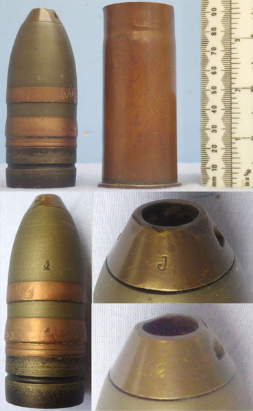 DEACTIVATED INERT. Imperial German Naval, 1918 Dated, 37mm (37 x 94R) Pom Pom Nose Fused HE (High Explosive) Round By D.W.M. - O 1902 DEACTIVATED INERT. Imperial German Naval, 1918 Dated, 37mm (37 x 94R) Pom Pom Nose Fused HE (High Explosive) Round By D.W.M. - O 1902  Other Ammunition