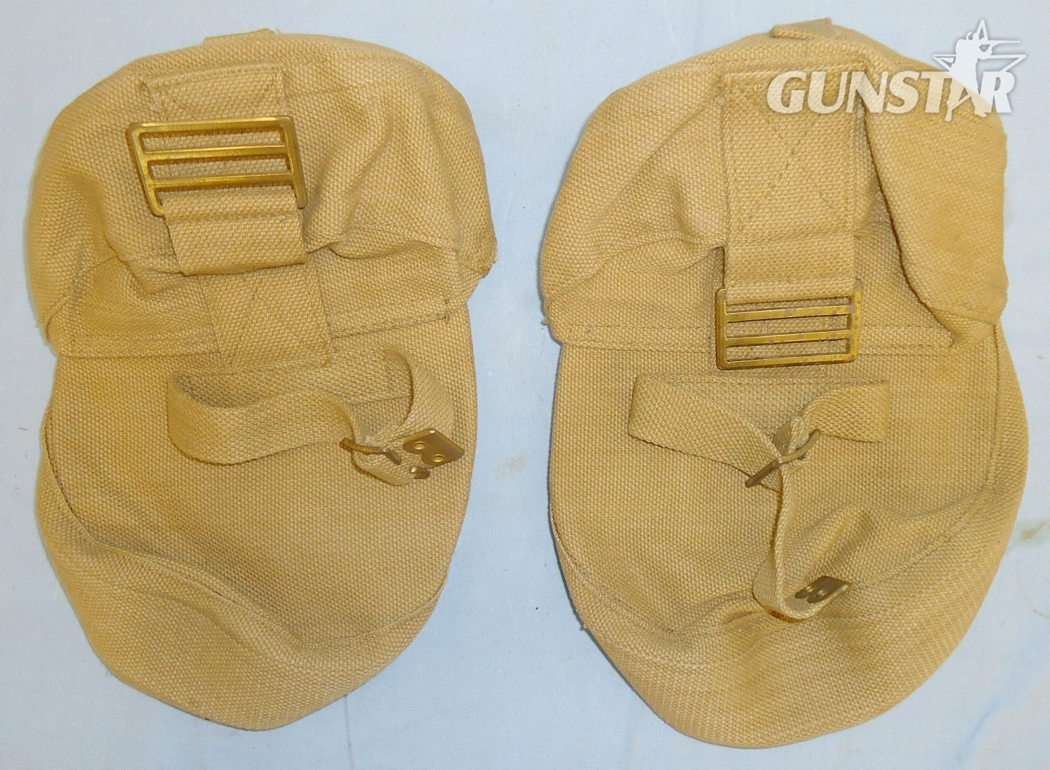  Original British WWII Dated M.E.Co Lewis Machine Gun Drum Pouch Carrier Set (Two) Pouches. MISC 831. Original British WWII Dated M.E.Co Lewis Machine Gun Drum Pouch Carrier Set (Two) Pouches. MISC 831.  Antique & Militaria