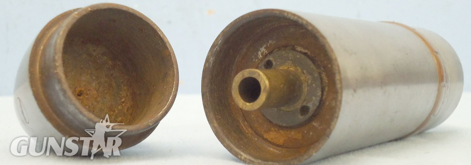 INERT DEACTIVATED. WW1 Austrian, 1916 Dated, George Roth 37MM Trench Gun (3.7 cm Infanteriegeschütz M.15) (37x57R) High Explosive Bouncing Round. Sn - 21686 INERT DEACTIVATED. WW1 Austrian, 1916 Dated, George Roth 37MM Trench Gun (3.7 cm Infanteriegeschütz M.15) (37x57R) High Explosive Bouncing Round. Sn - 21686  Other Ammunition - {CATEGORY}