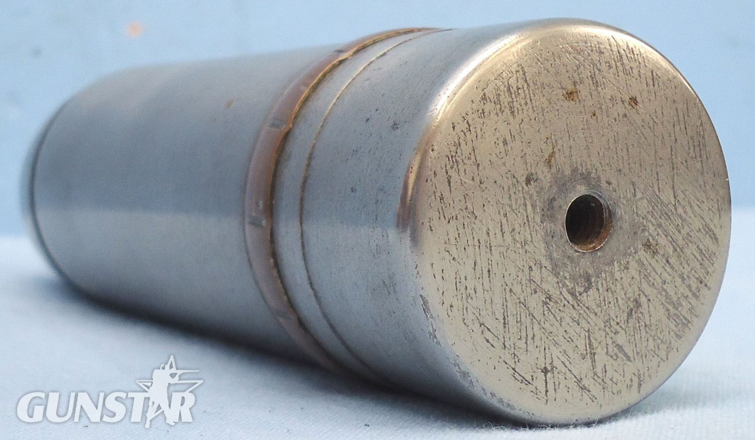 {CATEGORY} - INERT DEACTIVATED. WW1 Austrian, 1916 Dated, George Roth 37MM Trench Gun (3.7 cm Infanteriegeschütz M.15) (37x57R) High Explosive Bouncing Round. Sn - 21686 INERT DEACTIVATED. WW1 Austrian, 1916 Dated, George Roth 37MM Trench Gun (3.7 cm Infanteriegeschütz M.15) (37x57R) High Explosive Bouncing Round. Sn - 21686  Other Ammunition in 