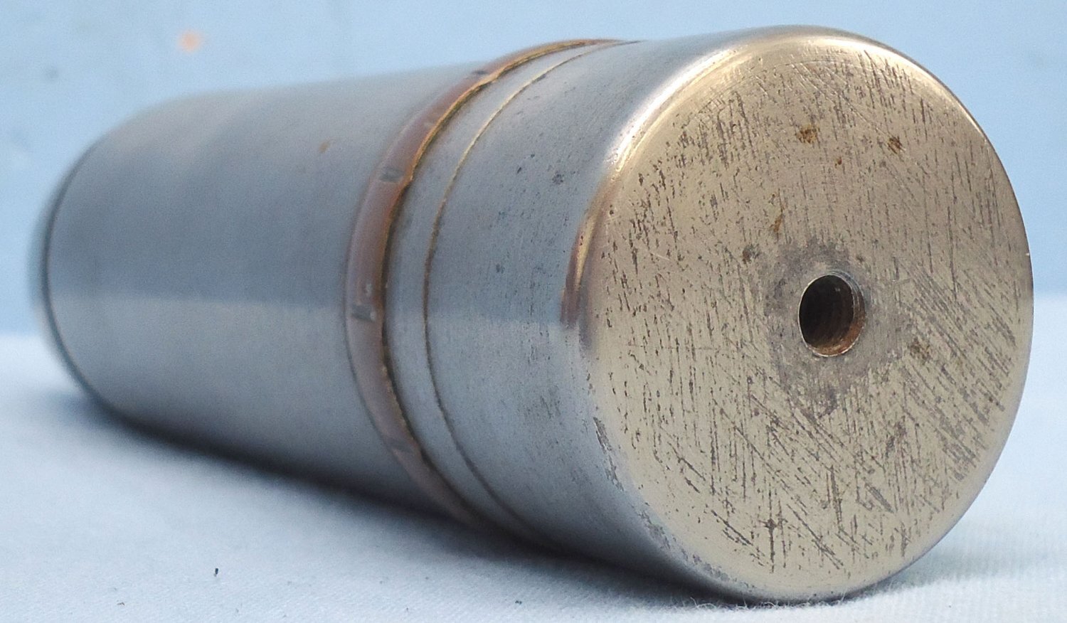 {CATEGORY} - INERT DEACTIVATED. WW1 Austrian, 1916 Dated, George Roth 37MM Trench Gun (3.7 cm Infanteriegeschütz M.15) (37x57R) High Explosive Bouncing Round. Sn - 21686 INERT DEACTIVATED. WW1 Austrian, 1916 Dated, George Roth 37MM Trench Gun (3.7 cm Infanteriegeschütz M.15) (37x57R) High Explosive Bouncing Round. Sn - 21686  Other Ammunition in 