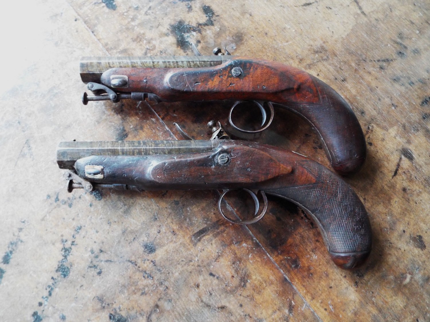  Wilson of London Flintlock overcoat pistols .47 Cal Muzzleloader Muzzleloader