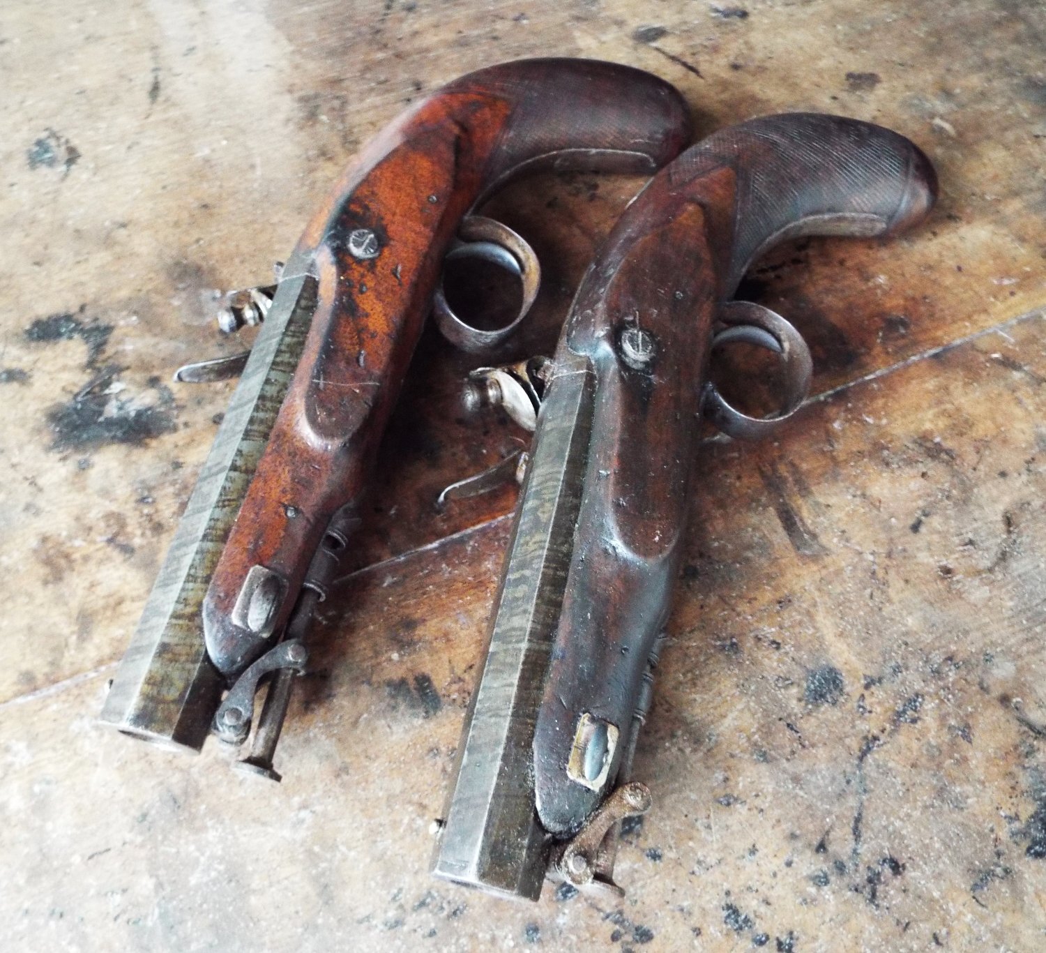 Wilson of London Flintlock overcoat pistols .47 Cal Muzzleloader Muzzleloader - {CATEGORY} in 