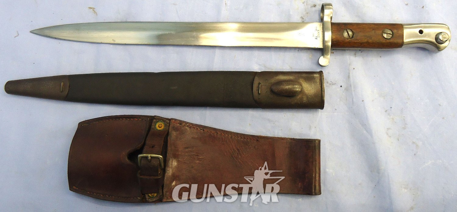  Scarce* British, 1903 Pattern SMLE Rifle Bayonet Converted From Pattern 1888 Sword Bayonet, Scabbard & Frog. Sn 23478:106 Bayonet
