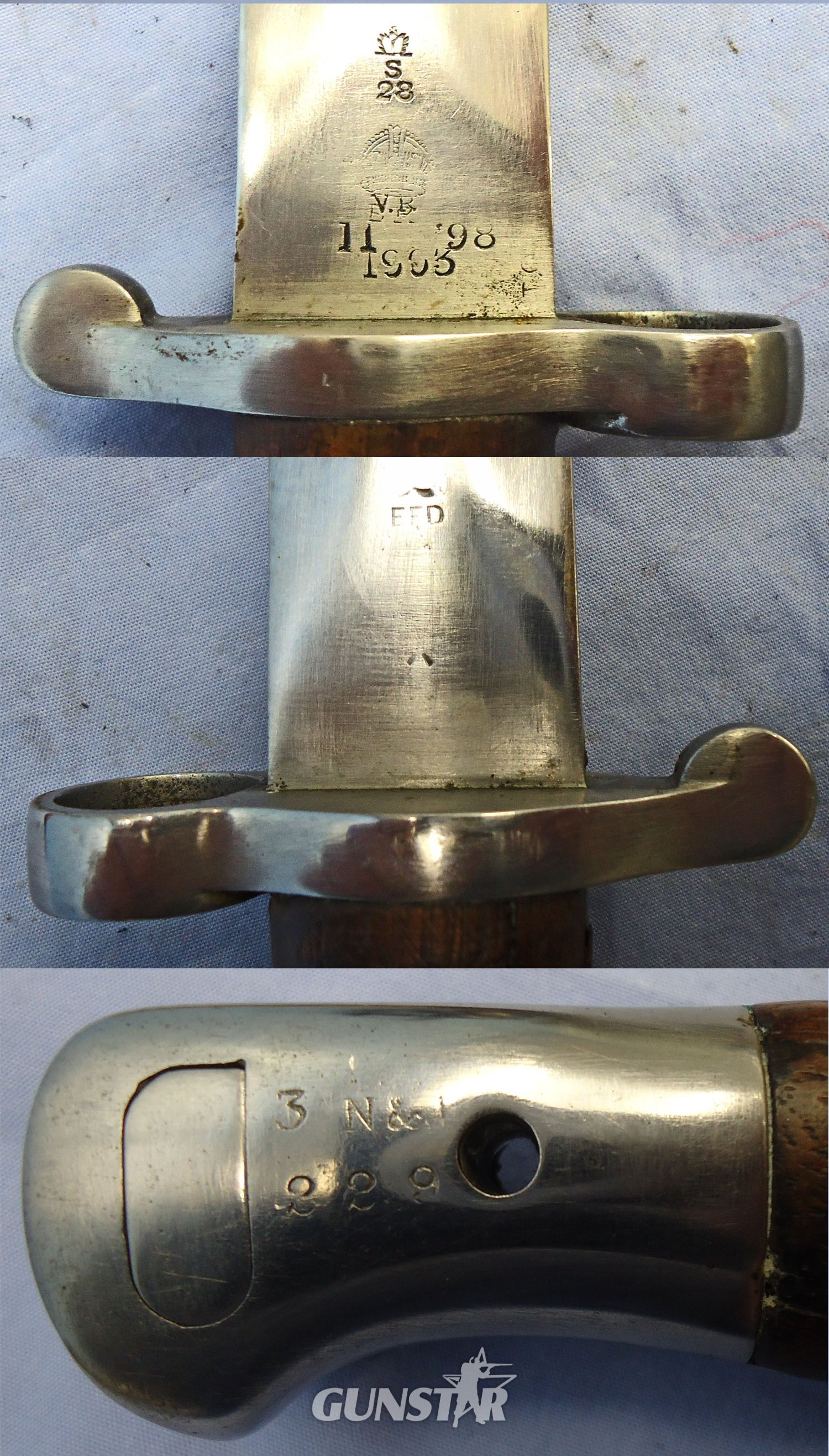 Scarce* British, 1903 Pattern SMLE Rifle Bayonet Converted From Pattern 1888 Sword Bayonet, Scabbard & Frog. Sn 23478:106 Bayonet - {CATEGORY} in 