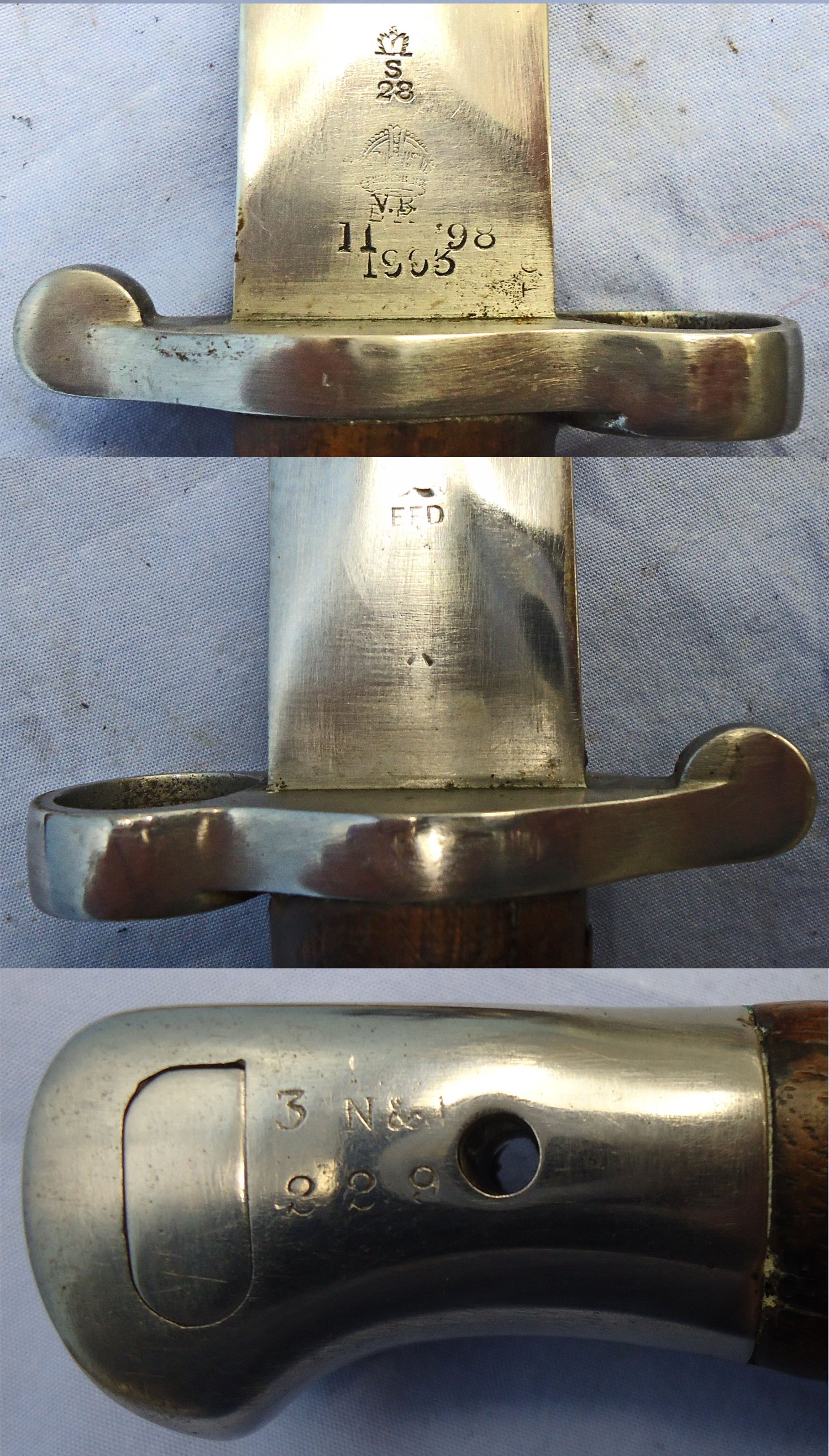 Scarce* British, 1903 Pattern SMLE Rifle Bayonet Converted From Pattern 1888 Sword Bayonet, Scabbard & Frog. Sn 23478:106 Bayonet - {CATEGORY} in 