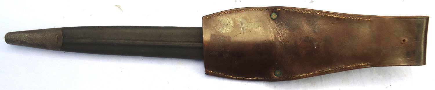 {CATEGORY} - Scarce* British, 1903 Pattern SMLE Rifle Bayonet Converted From Pattern 1888 Sword Bayonet, Scabbard & Frog. Sn 23478:106 Bayonet in 