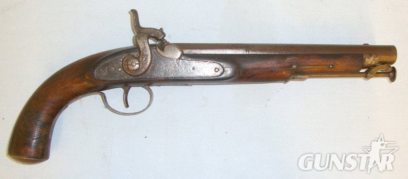 C1840 British Cavalry Officer’s Private Purchase .650 Carbine Calibre Percussion Holster Pistol With Captive Ste .65 Cal Muzzleloader Muzzleloader in 