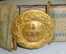 Imperial German Military Officer’s 2 Piece Bayern State Gilded Brass Buckle and  1914 Pattern Imperial German Military Officer’s 2 Piece Bayern State Gilded Bras Clothing