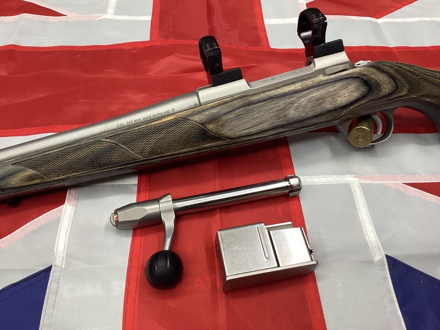 Sako SAKO 75 STAINLESS LAMINATED.  Bolt Action .243 Rifle