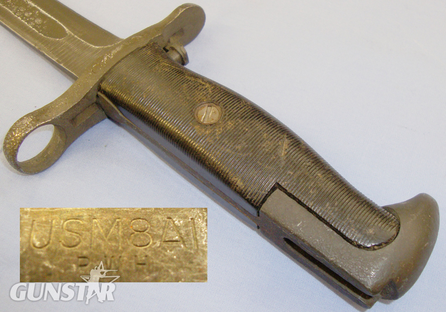 American M1 ‘Field Made’ Fighting Knife/Bayonet & M8  P.W.H Scabbard. 20672:25. Bayonet