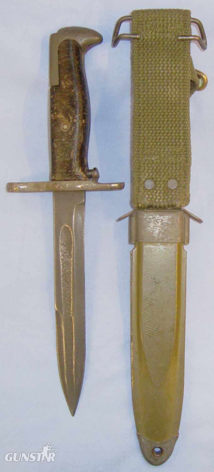  American M1 ‘Field Made’ Fighting Knife/Bayonet & M8  P.W.H Scabbard. 20672:25. Bayonet
