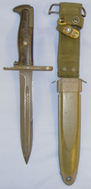 American M1 ‘Field Made’ Fighting Knife/Bayonet & M8  P.W.H Scabbard. 20672:25. Bayonet