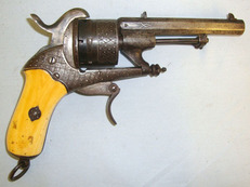 Lepage (Liège) Chamelot & Delvigne 9mm Pin Fire Obsolete Calibre 6 Shot Double Action Revolver  9mm Revolver