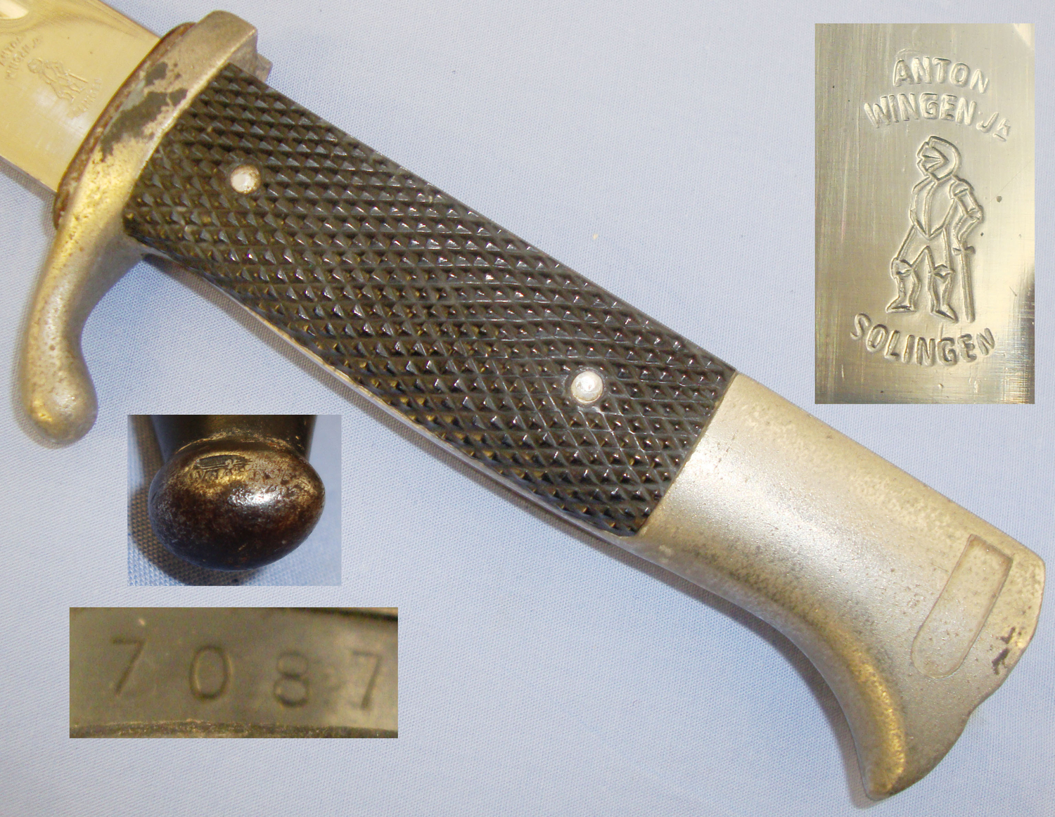 Nazi M98 Dress Bayonet by Anton Wingen Jr, Solingen & Scabbard. BAYO 355. Bayonet
