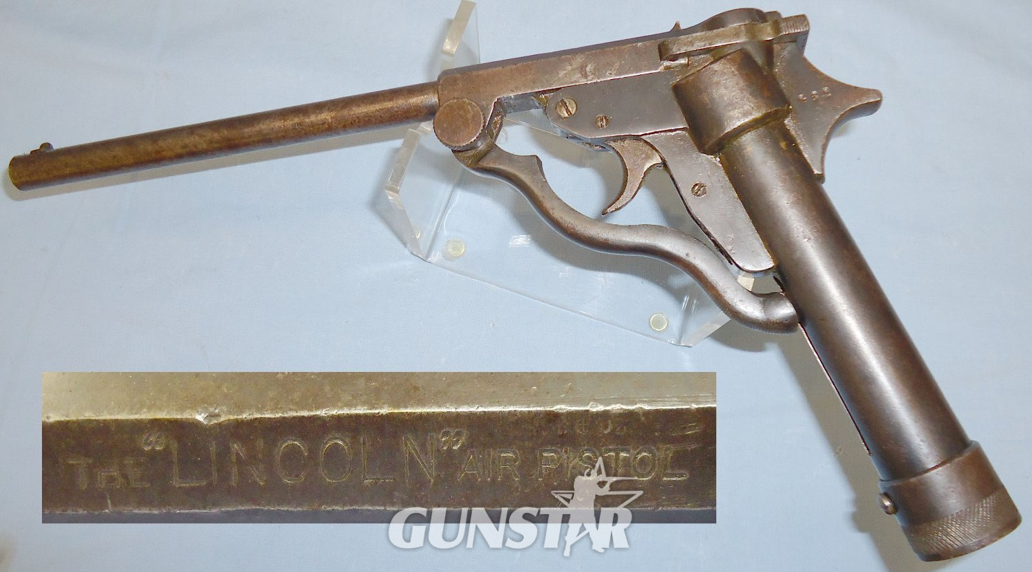 Lincoln Jeffries Scarce* Lincoln Jeffries Standard Model ‘The Lincoln Air Pistol’ .177 calibre. 21328. .177 in 