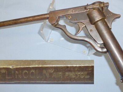 Lincoln Jeffries Scarce* Lincoln Jeffries Standard Model ‘The Lincoln Air Pistol’ .177 calibre. 21328. .177