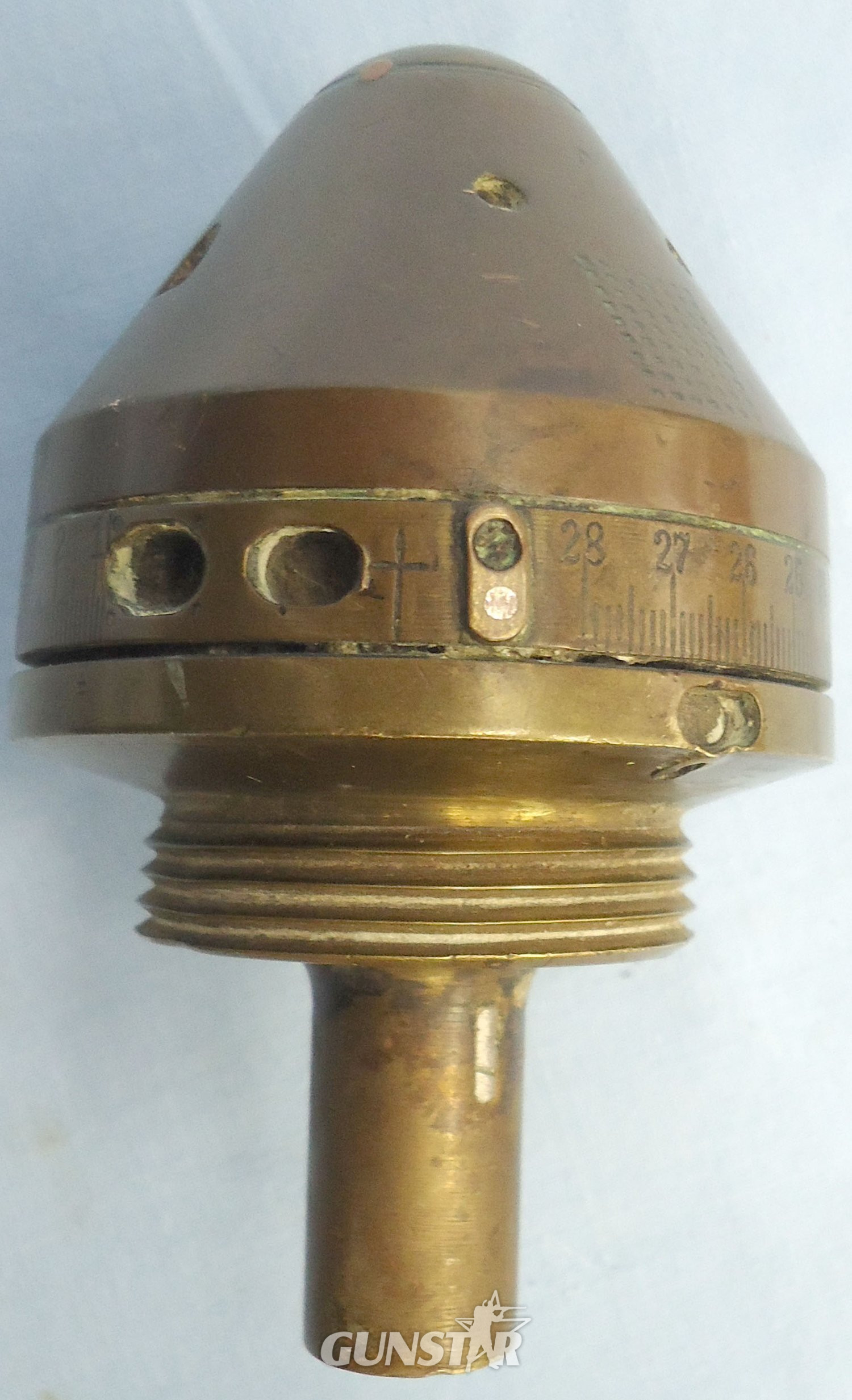 INERT DEACTIVATED. German WW1, Dopp Zc/92 Time & Percussion Nose Fuze. - O 2209 INERT DEACTIVATED. German WW1, Dopp Zc/92 Time & Percussion Nose Fuze. - O 2209  Other Ammunition - {CATEGORY}