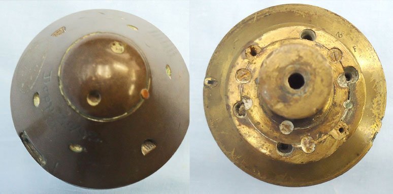 INERT DEACTIVATED. German WW1, Dopp Zc/92 Time & Percussion Nose Fuze. - O 2209 INERT DEACTIVATED. German WW1, Dopp Zc/92 Time & Percussion Nose Fuze. - O 2209  Other Ammunition
