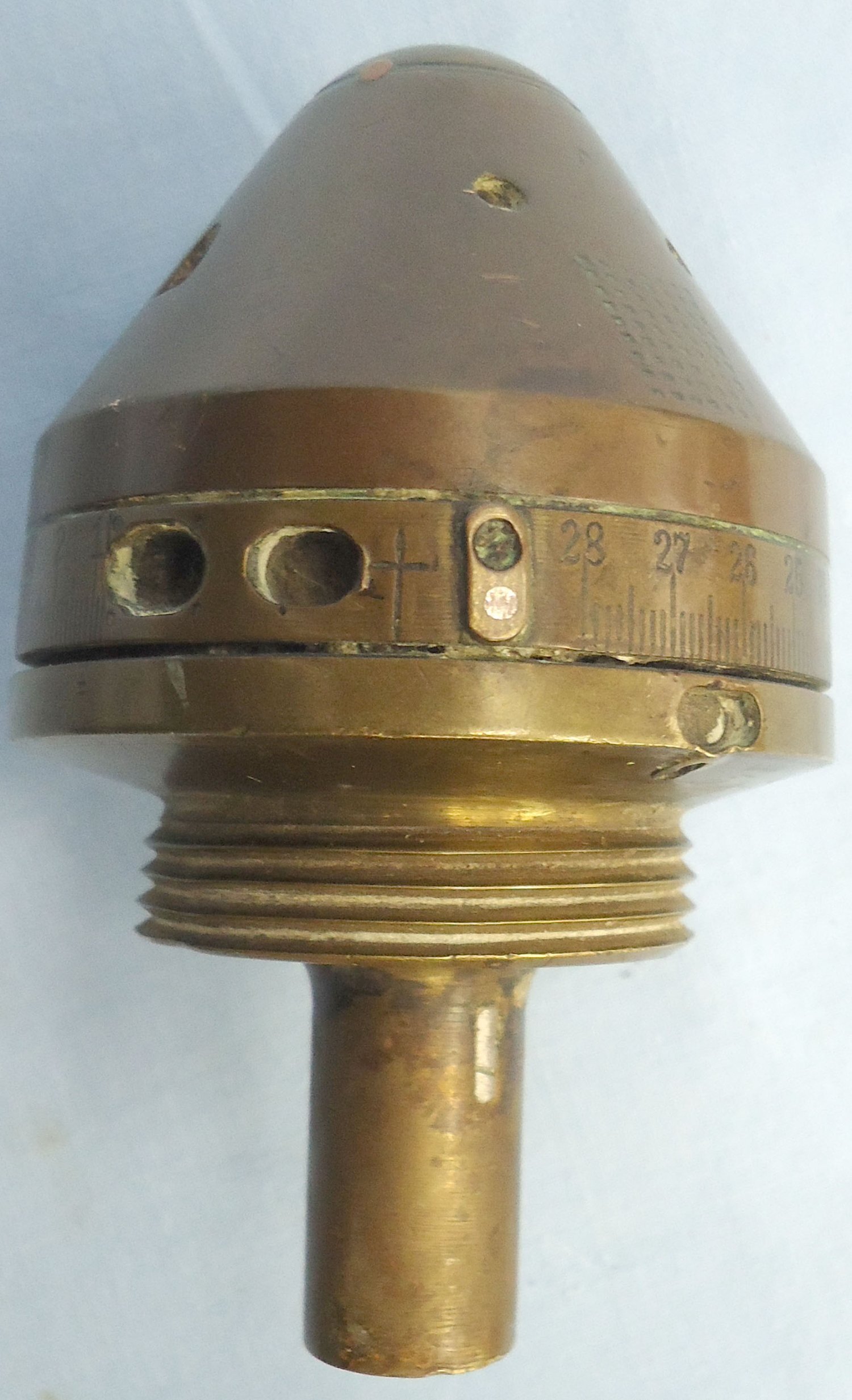 INERT DEACTIVATED. German WW1, Dopp Zc/92 Time & Percussion Nose Fuze. - O 2209 INERT DEACTIVATED. German WW1, Dopp Zc/92 Time & Percussion Nose Fuze. - O 2209  Other Ammunition - {CATEGORY}