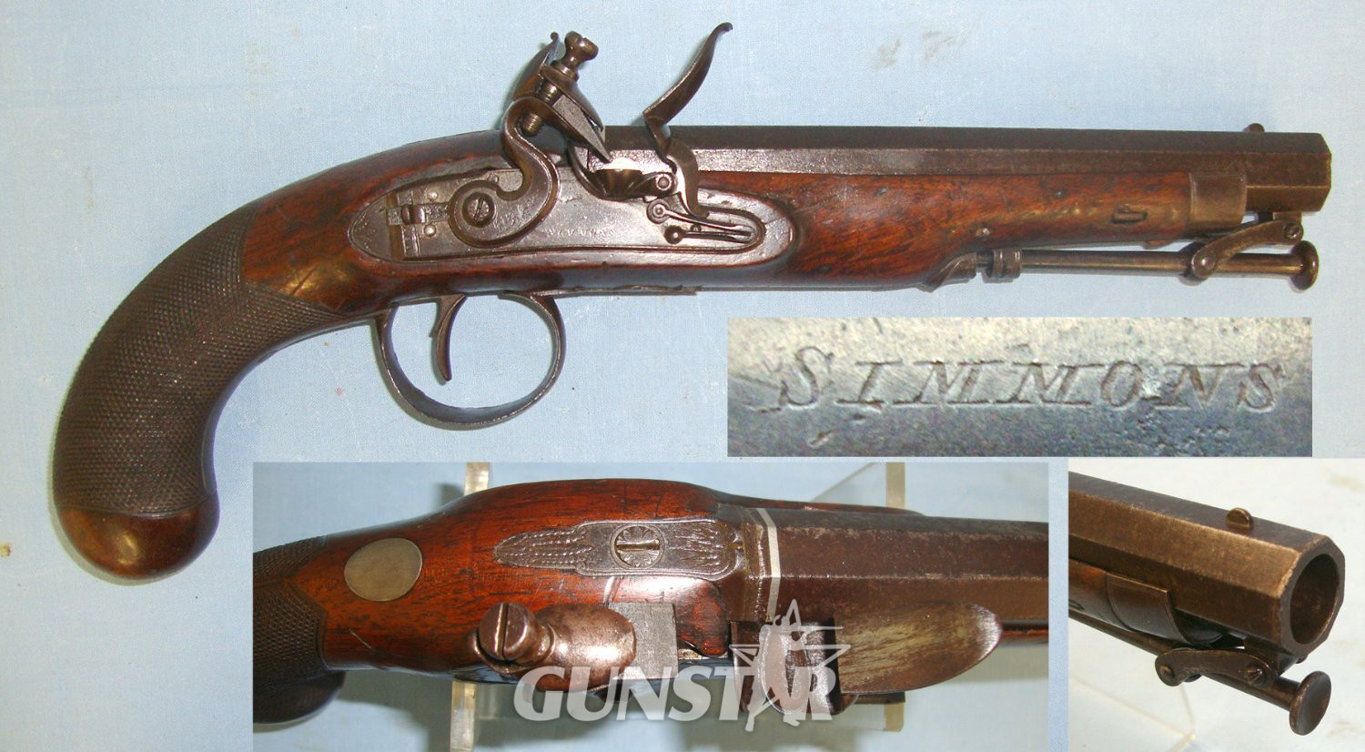 William Simmons With Octagonal Barrel & Captive Steel Ram Rod. Sn 22606 .65 Cal Muzzleloader Muzzleloader in 