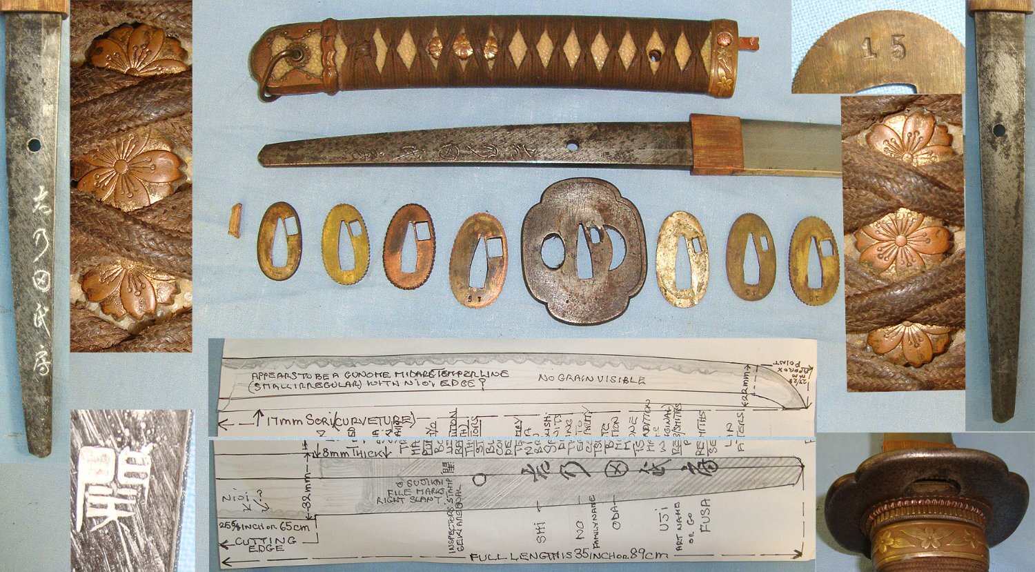 MASTER SMITH**WW2 Japanese Officer's Type 98 Shin Gunto Seki Arsenal Katana Sword With Smith Signed Tang ‘Shinoda Uji Fusa’, Rare Period Expensive Aluminium Scabbard & Expert Assessment. Sn 23322 Sword