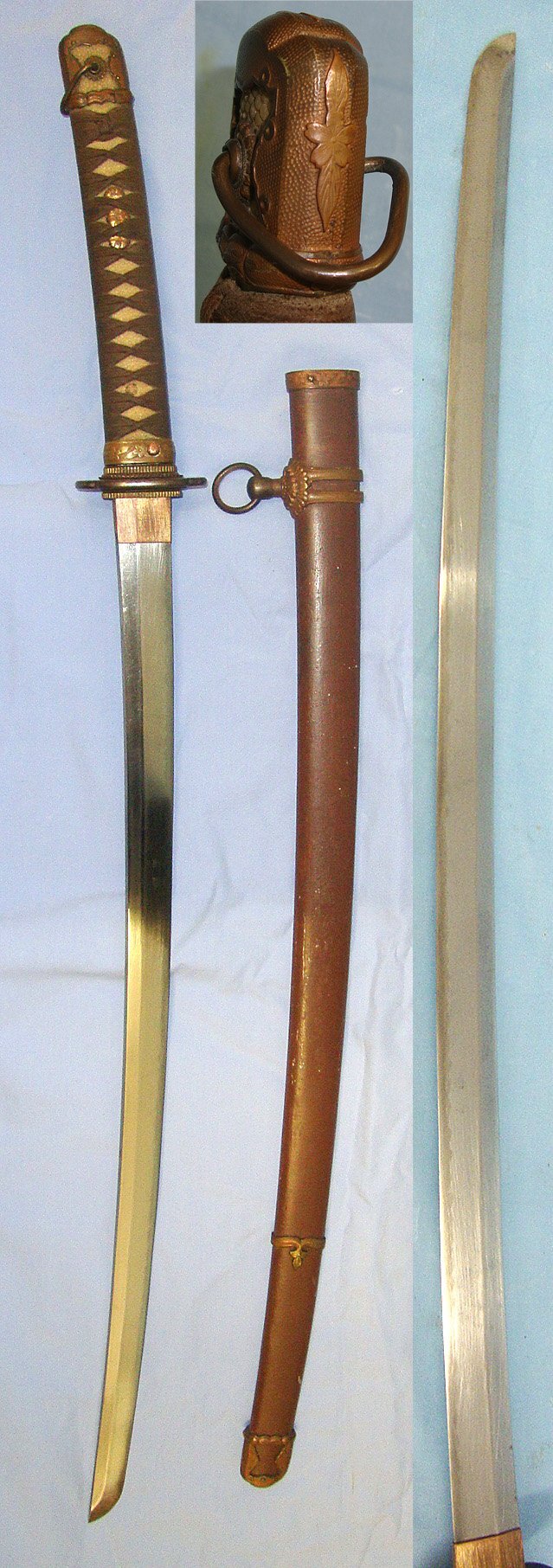  MASTER SMITH**WW2 Japanese Officer's Type 98 Shin Gunto Seki Arsenal Katana Sword With Smith Signed Tang ‘Shinoda Uji Fusa’, Rare Period Expensive Aluminium Scabbard & Expert Assessment. Sn 23322 Sword