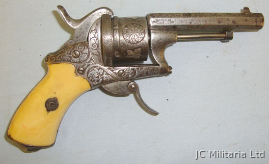 Lepage (Liège) Chamelot & Delvigne 7mm Pin Fire Obsolete Calibre 6 Shot Double Action Revolver  7mm Revolver in 