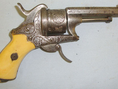 Lepage (Liège) Chamelot & Delvigne 7mm Pin Fire Obsolete Calibre 6 Shot Double Action Revolver  7mm Revolver