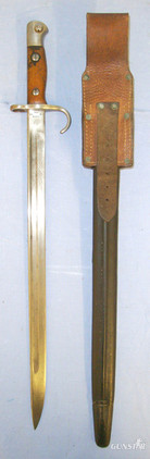  RARE**Pre WW1 British WD 1913 Dated, Enfield, 1907 Pattern, MK 1 Hook Quillon Bayonet With Scabbard & Rare 1914 Pattern Leather Frog To \\\'EBN (Eastbourne College Sussex) OTC (Officer Training Corps)’ Bayonet