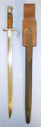  RARE**Pre WW1 British WD 1913 Dated, Enfield, 1907 Pattern, MK 1 Hook Quillon Bayonet With Scabbard & Rare 1914 Pattern Leather Frog To \\\'EBN (Eastbourne College Sussex) OTC (Officer Training Corps)’ Bayonet