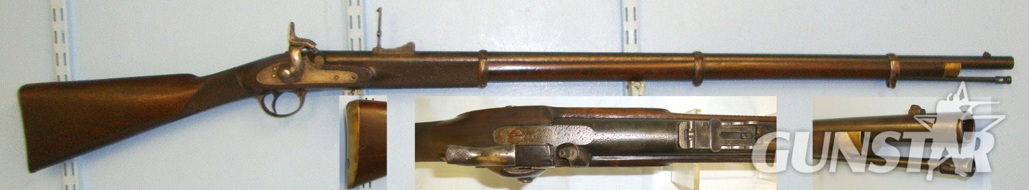 C1865 Victorian British Officer’s Private Purchase J.D. Dougall London Enfield 1853 Pattern, 3 Band .577 Regulation Calibre Percussion Rifle. Sn 20826 1853 pattern Muzzleloader .577 Rifle in 