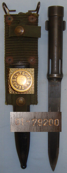  **FALKLANDS WAR BRING BACK**Argentine Army Marked Type C Socket Bayonet For FN F Bayonet