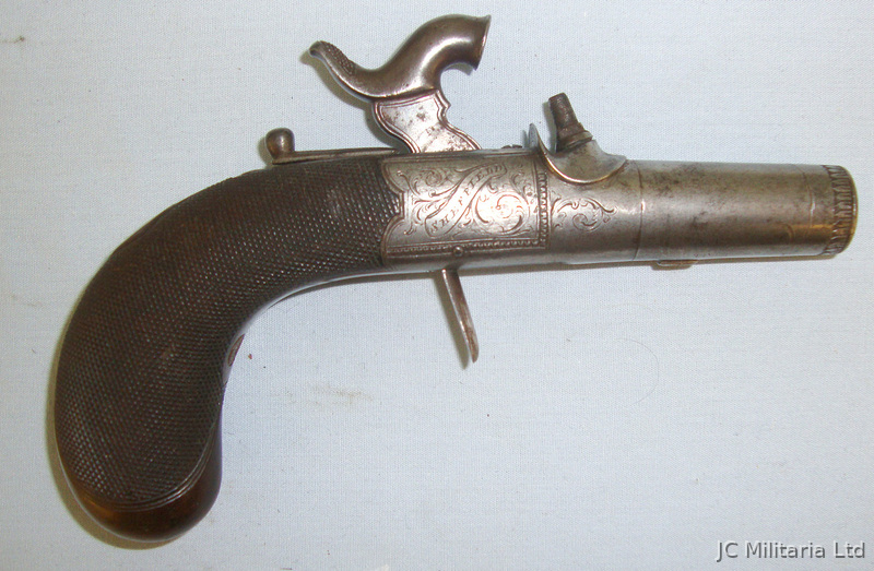 Bradney 40 Bore Round Action Percussion Pocket Pistol With Screw Off Barrel & Concealed .40 S&W Muzzleloader in 
