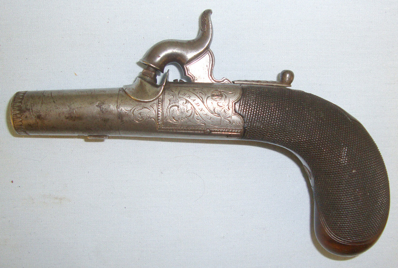  Bradney 40 Bore Round Action Percussion Pocket Pistol With Screw Off Barrel & Concealed .40 S&W Muzzleloader